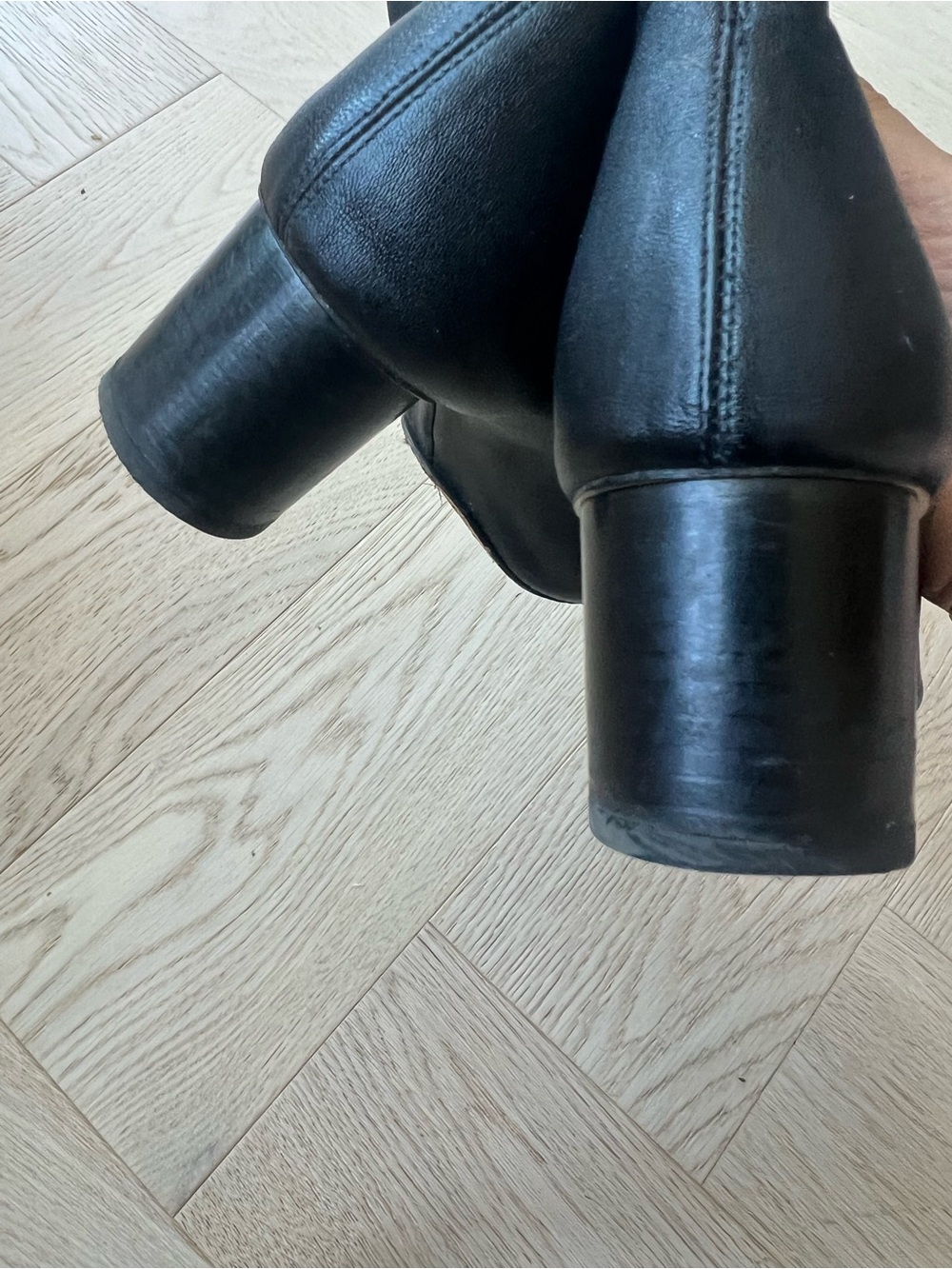 Isabel Marant Black Leather Sock Ankle Boots - Picture 10 of 11